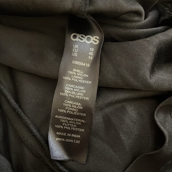 ASOS | New Haley sequin & beaded short romper Halter neckline Women’s size 14 - Picture 13 of 14